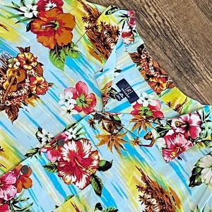 George 2XL Hawaiian Shirt Tropical Floral Beach Vacation Cruise Aloha Dadcore